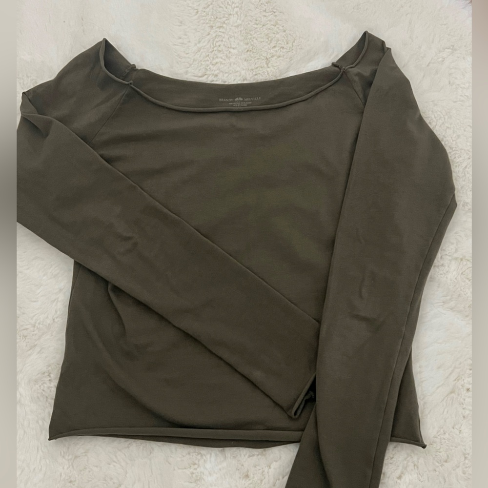 Olive Green Brandy Melville Bonnie top